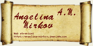Angelina Mirkov vizit kartica